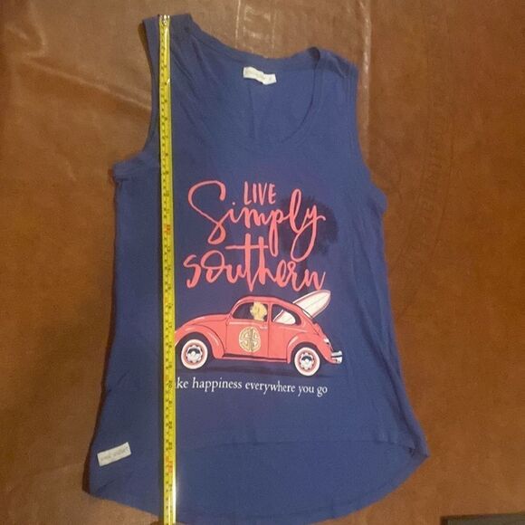 Simply Southern Graphic Navy Muscle Tank Top Size Small NWOT - Picture 5 of 8